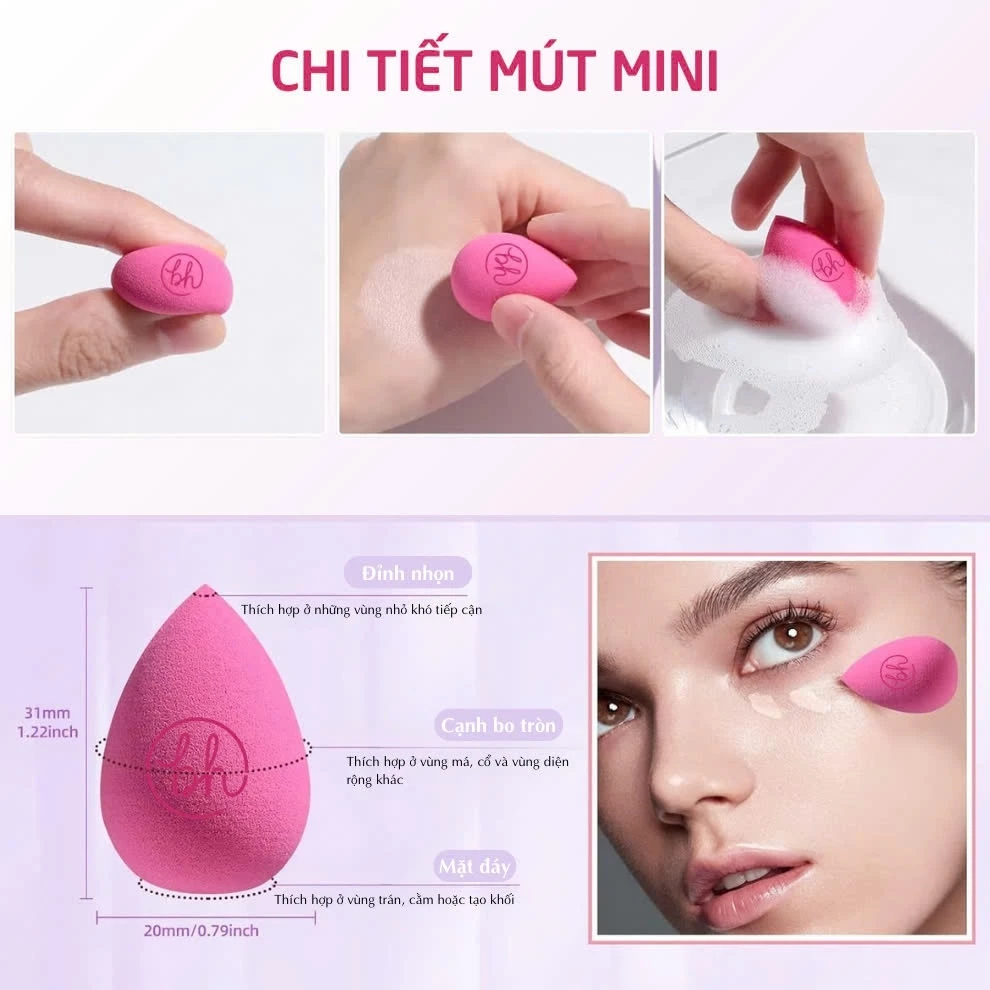 Mút Trang Điểm BH Cosmetics Miracle Complexion Sponge Size S BHM006